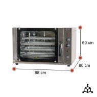 Horno de Convección 4 Bandejas 60x40 cm Romux | Maquinaria Hostelería