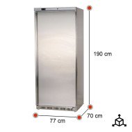 Armario Refrigerado 1 Puerta Estático Gris Romux | Hostelería Profesional