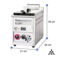 Freidora Industrial a Gas Natural 15L Cleiton | Equipamiento Industrial