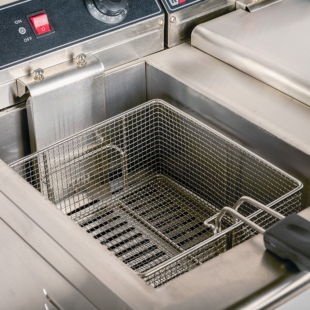 Freidora Doble 18L Gas Natural Sobremesa Romux | Maquinaria Hostelería