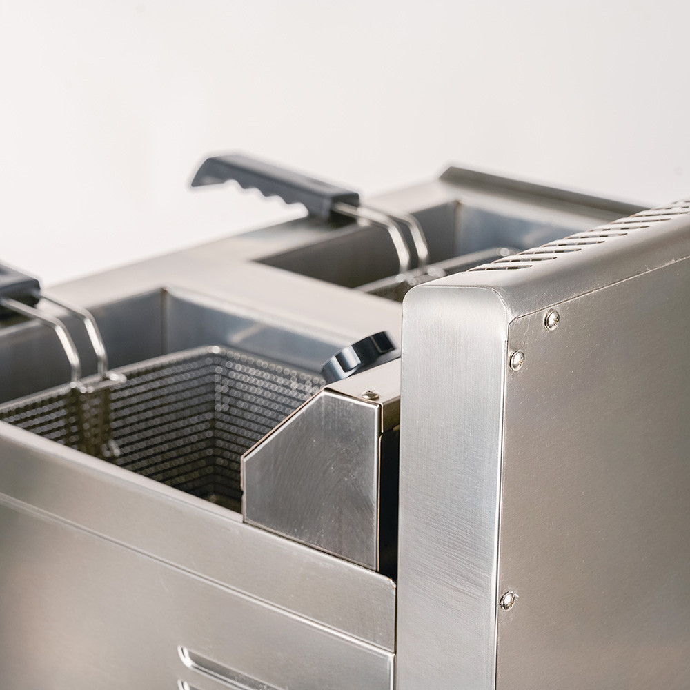 Freidora Doble 18L Gas Natural Sobremesa Romux | Maquinaria Hostelería