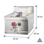 Freidora Industrial a Gas Natural 14L Cleiton | Equipamiento Profesional