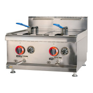 Freidora Industrial Doble 14+14L Gas Natural Cleiton | Maquinaria Hostelería