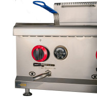 Freidora Industrial Doble 14+14L Gas Natural Cleiton | Maquinaria Hostelería