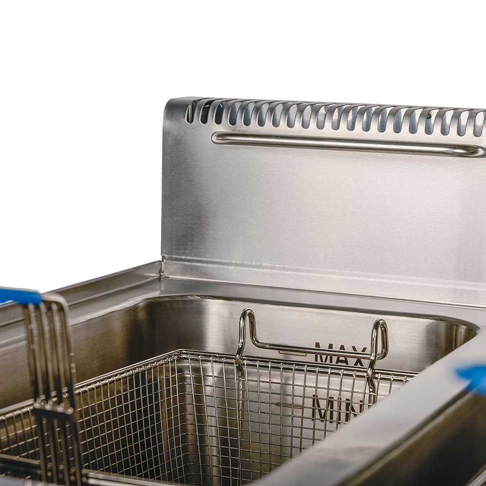 Freidora Industrial Doble 14+14L Gas Natural Cleiton | Maquinaria Hostelería