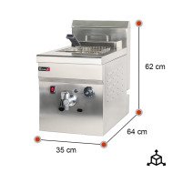 Freidora Industrial Gas 18L Sobremesa Romux | Equipamiento Industrial