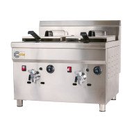 Freidora Industrial Doble 18+18L Gas Natural Cleiton | Hostelería Profesional