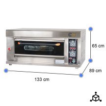 Horno de Pizza Industrial a Gas 4x32 cm Cleiton | Maquinaria Hostelería