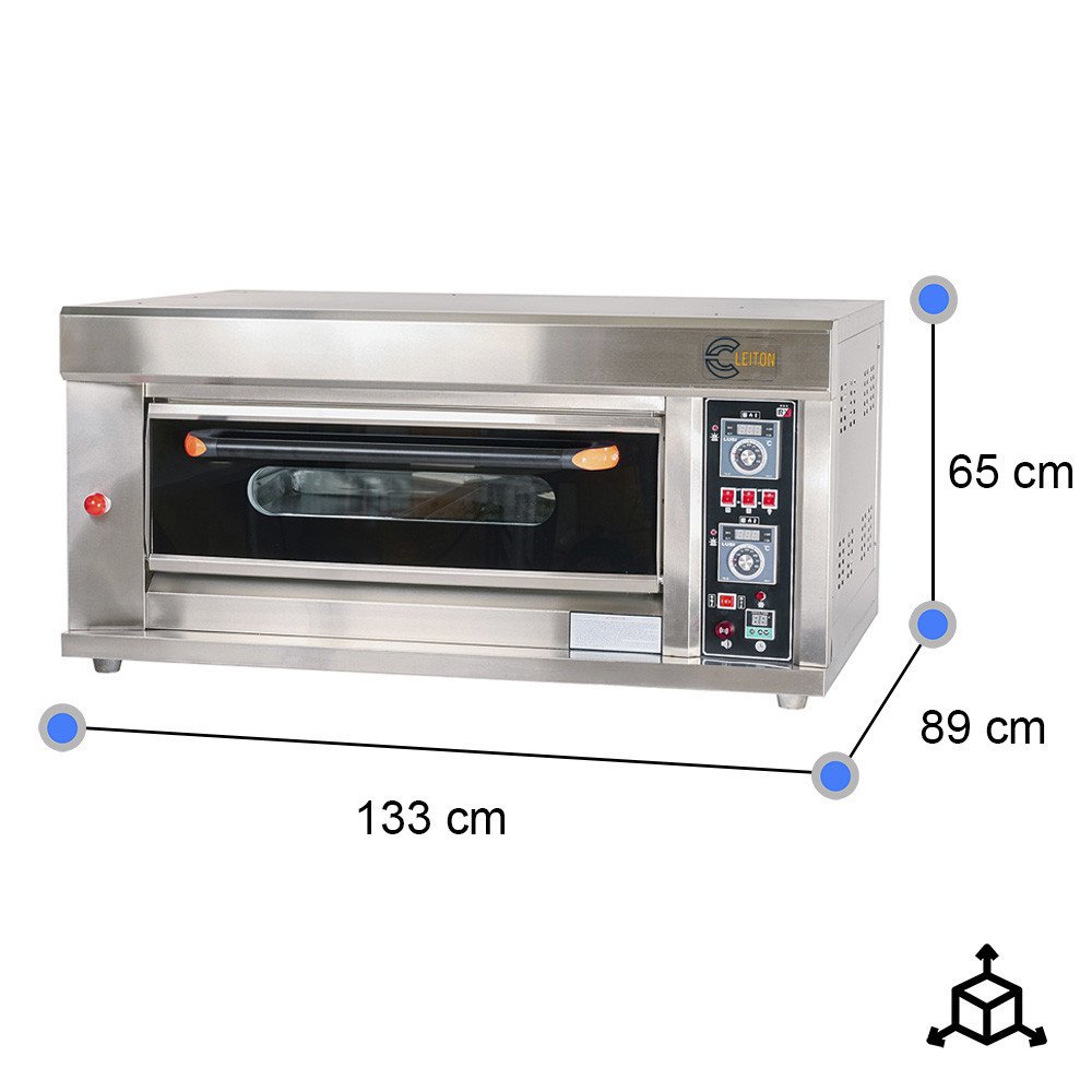 Horno de Pizza Industrial a Gas 4x32 cm Cleiton | Maquinaria Hostelería