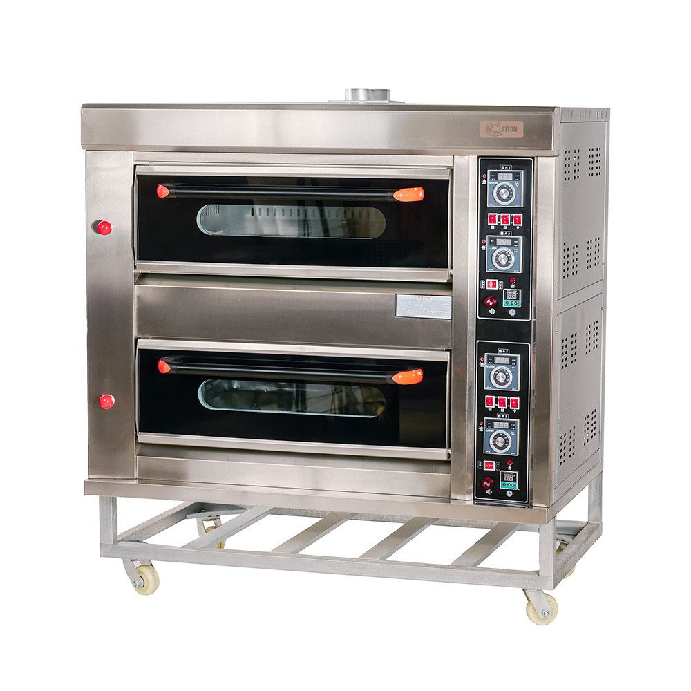 Horno de Pizza Industrial Doble 4+4x32 cm Cleiton | Equipamiento Industrial