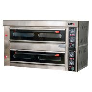Horno de Pizza Industrial Doble 8+8x32cm Romux | Equipamiento Industrial