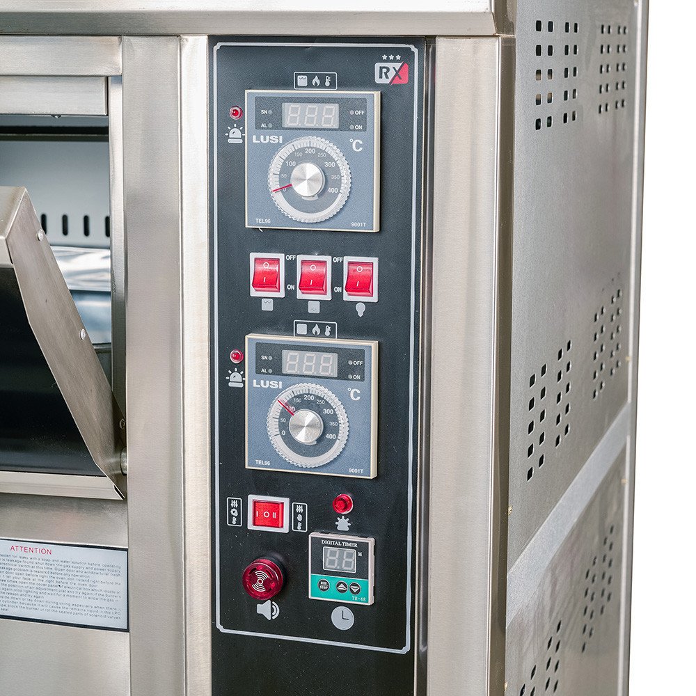 Horno de Pizza Industrial Doble 8+8x32cm Romux | Equipamiento Industrial