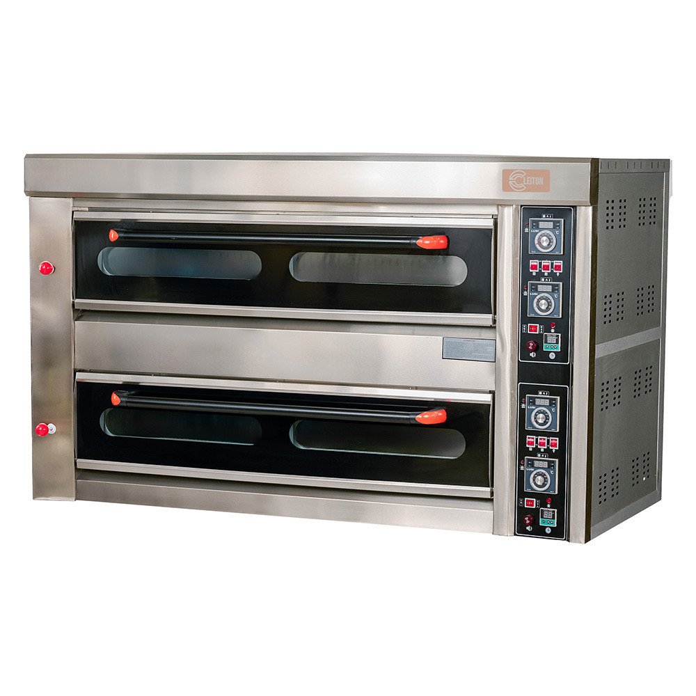 Horno de Pizza Gas Natural Doble 8x32 cm Cleiton | Equipamiento Industrial