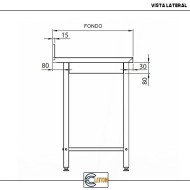 Mesa Mural Desmontable 600x800x850 mm Cleiton | Equipamiento Industrial