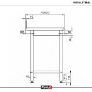 Mesa Mural Desmontable 1200x800x850 mm Romux | Equipamiento Industrial