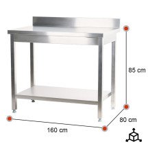 Mesa Mural Desmontable 1600x800mm Romux | Equipamiento Industrial