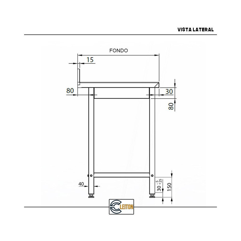 Mesa Mural Desmontable 1400x800mm Cleiton | Equipamiento Industrial