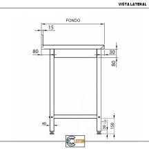Mesa Mural Desmontable 1500x800mm Cleiton | Equipamiento Industrial