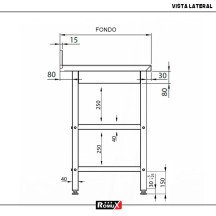Mesa Mural Desmontable 600x800x850 mm | Equipamiento Industrial