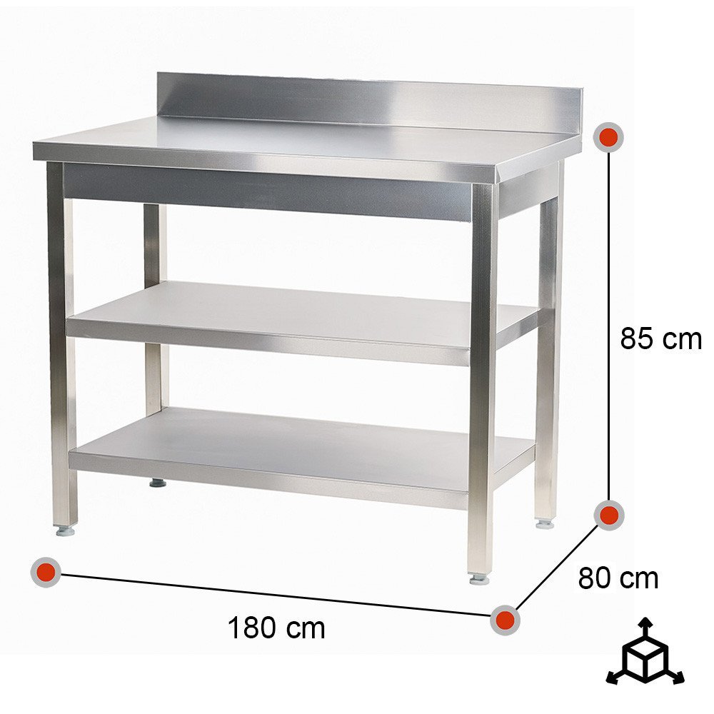 Mesa Mural Desmontable 1800x800x850 mm Romux | Equipamiento Industrial