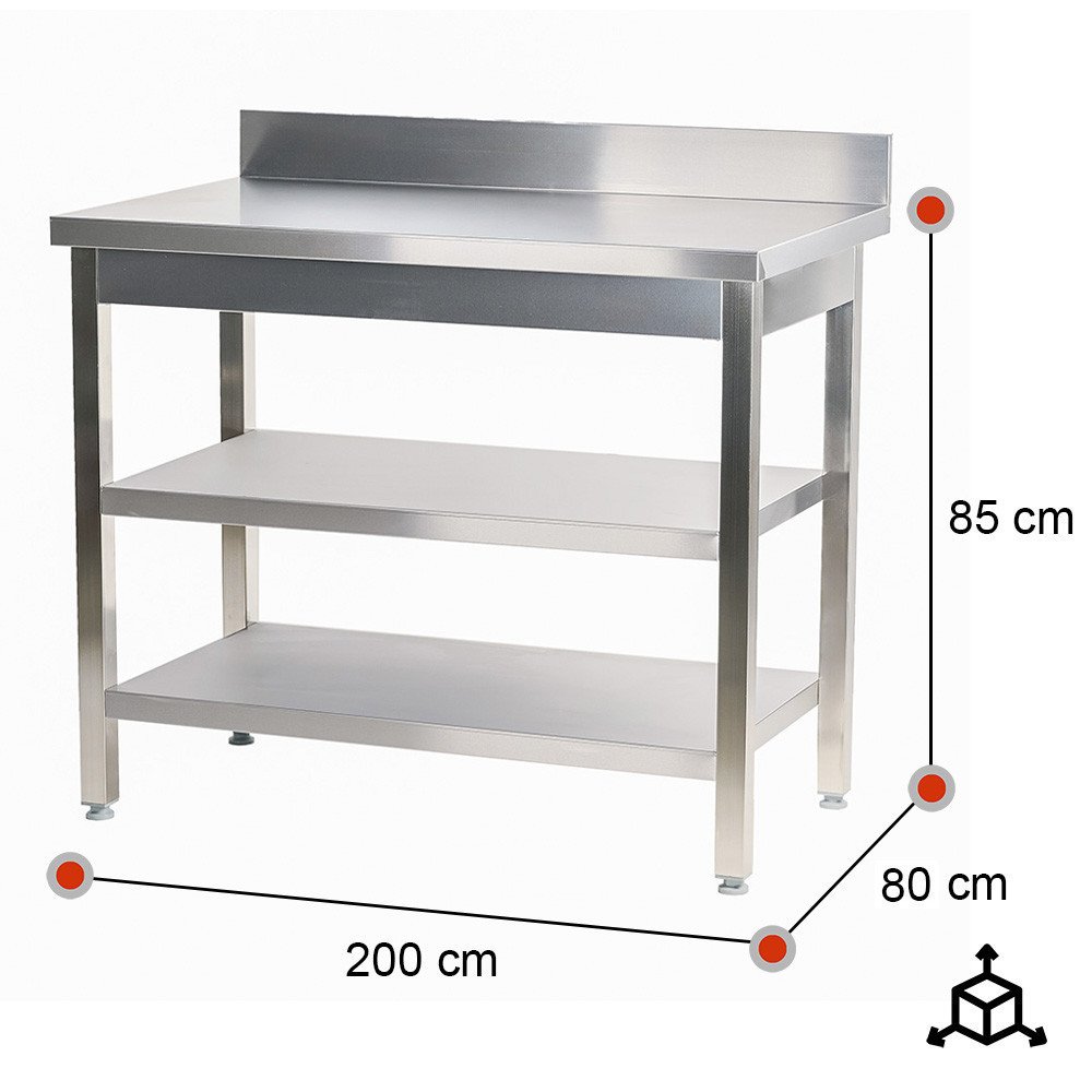 Mesa Mural Desmontable 2000x800x850 mm Romux | Equipamiento Industrial
