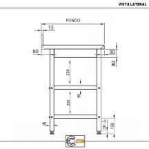 Mesa Mural Desmontable 600x800x850 mm | Gastroten