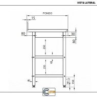 Mesa Mural Desmontable 600x800x850 mm | Gastroten