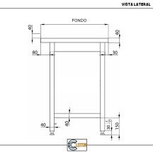 Mesa de Trabajo Acero Inoxidable para Hostelria 600x800 mm | CLEITON Profesional