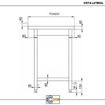 Mesa de Trabajo Acero Inoxidable para Hostelria 1500x800 mm | CLEITON Profesional