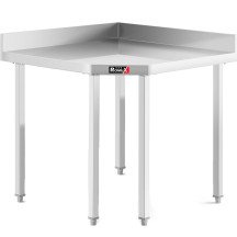 Mesa de Trabajo Acero Inoxidable Mural corner sin Estante para Hostelria 600x600 mm | ROMUX Profesional