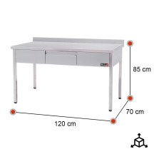Mesa Mural Desmontable 1200x700x850mm | Gastroten