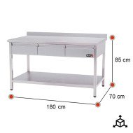 Mesa Mural Desmontable 1800x700 mm Romux | Equipamiento Industrial