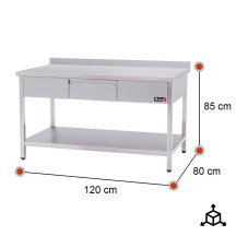 Mesa Mural Desmontable 1200x800x850 mm Romux | Equipamiento Industrial