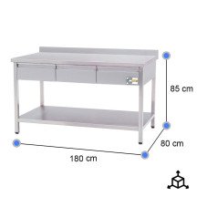Mesa Mural Desmontable 1800x800mm Cleiton | Equipamiento Industrial