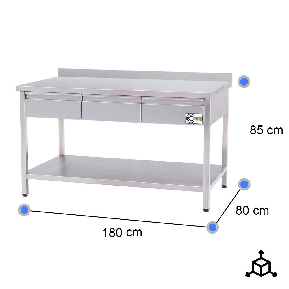 Mesa Mural Desmontable 1800x800mm Cleiton | Equipamiento Industrial