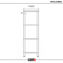 Estantería de Pie 4 Estantes 1400x500x1800 mm Romux | Equipamiento Industrial