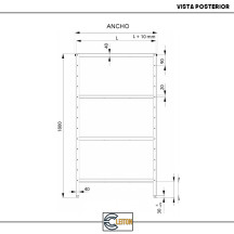 Estantería de Pie 4 Estantes 1400x500x1800mm | Gastroten