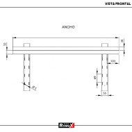 Estante de Pared Ajustable 800x300mm Romux | Equipamiento Industrial