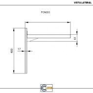 Estante de Pared Simple Ajustable 1200x300mm | Gastroten