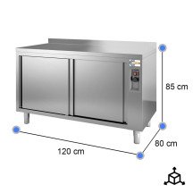 Mesa Caliente De Trabajo Acero Inoxidable Para Hosteleria Cleiton 1200