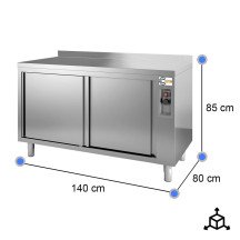 Mesa Caliente De Trabajo Acero Inoxidable Para Hosteleria Cleiton 1400