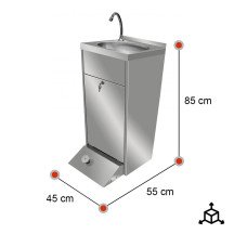 Lavamanos Romux 450x550 mm con Pedestal | Equipamiento Industrial