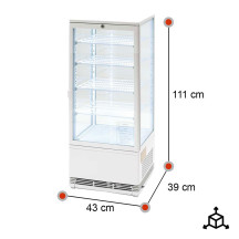 Vitrina Pastelera Refrigerada 100L Ventilada Romux | Equipamiento Hostelería