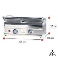 Grill Industrial a Gas 56 cm Sobremesa Romux | Cocina Profesional