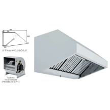 Campana Mural 150x80x70 con Turbina 1/2 CV | Equipamiento Industrial