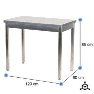 Mesa de Trabajo Acero Inoxidable para Hostelria 1200x600 mm | CLEITON Profesional