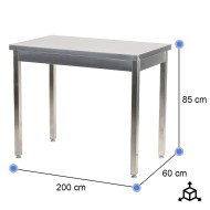 Mesa Central Desmontable 2000x600mm Cleiton | Equipamiento Industrial