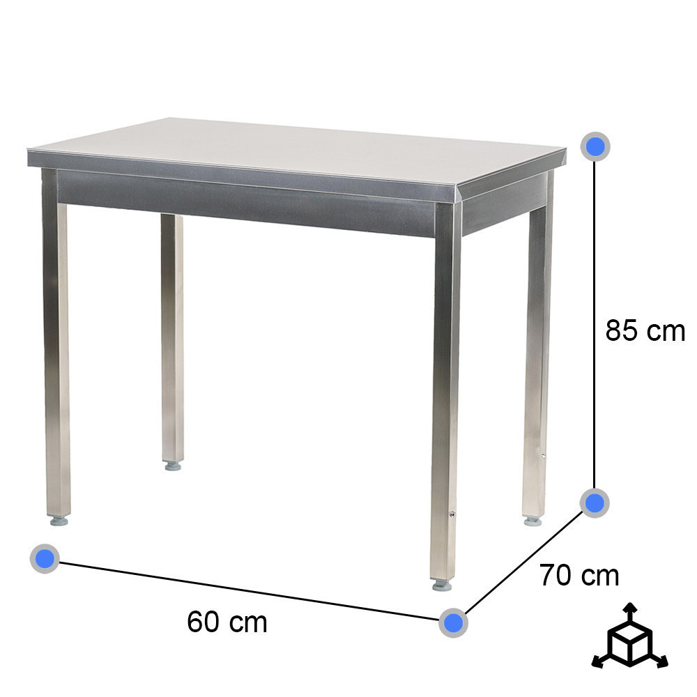 Mesa Central Desmontable 600x700x850 mm | Equipamiento Industrial