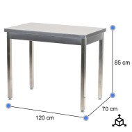 Mesa Central Desmontable 1200x700mm | Equipamiento Industrial