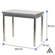 Mesa Central Desmontable 2000x700x850 mm | Gastroten